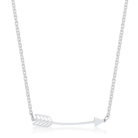 Arrow Necklace in Silvertone from Eternal Sparkles