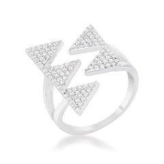 Eternal Sparkles Penta Triangle Ring