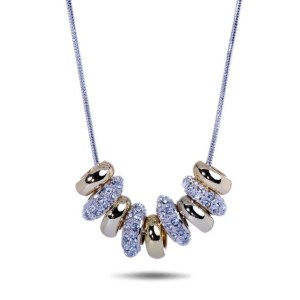 necklace with a mix of silver and gold