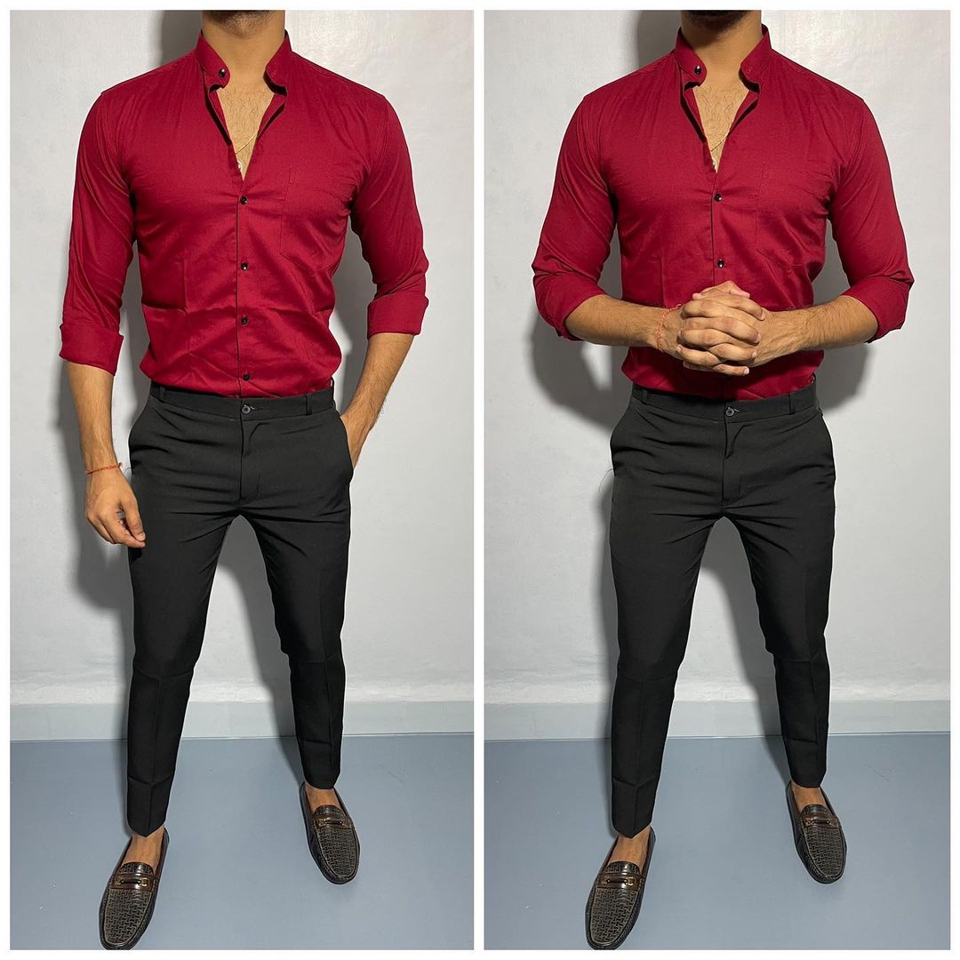 Maroon Shirt and Black Pant Lycra Combo – Trend Corner
