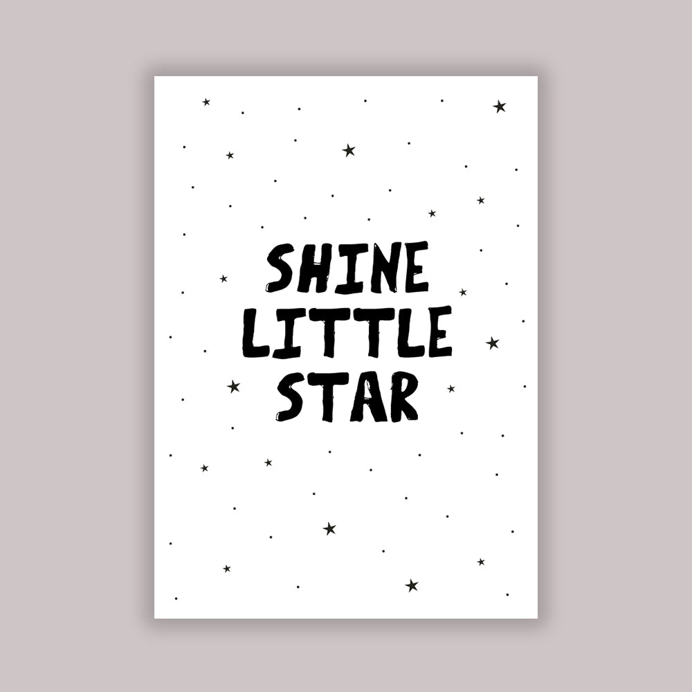 "Shine Little Star" Poster in A4 - littlehipstar.com product image