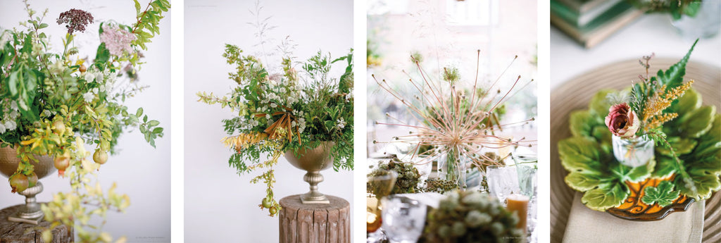 elegant vase on a pedestal with flowers