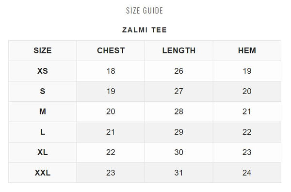 Adult Size Charts