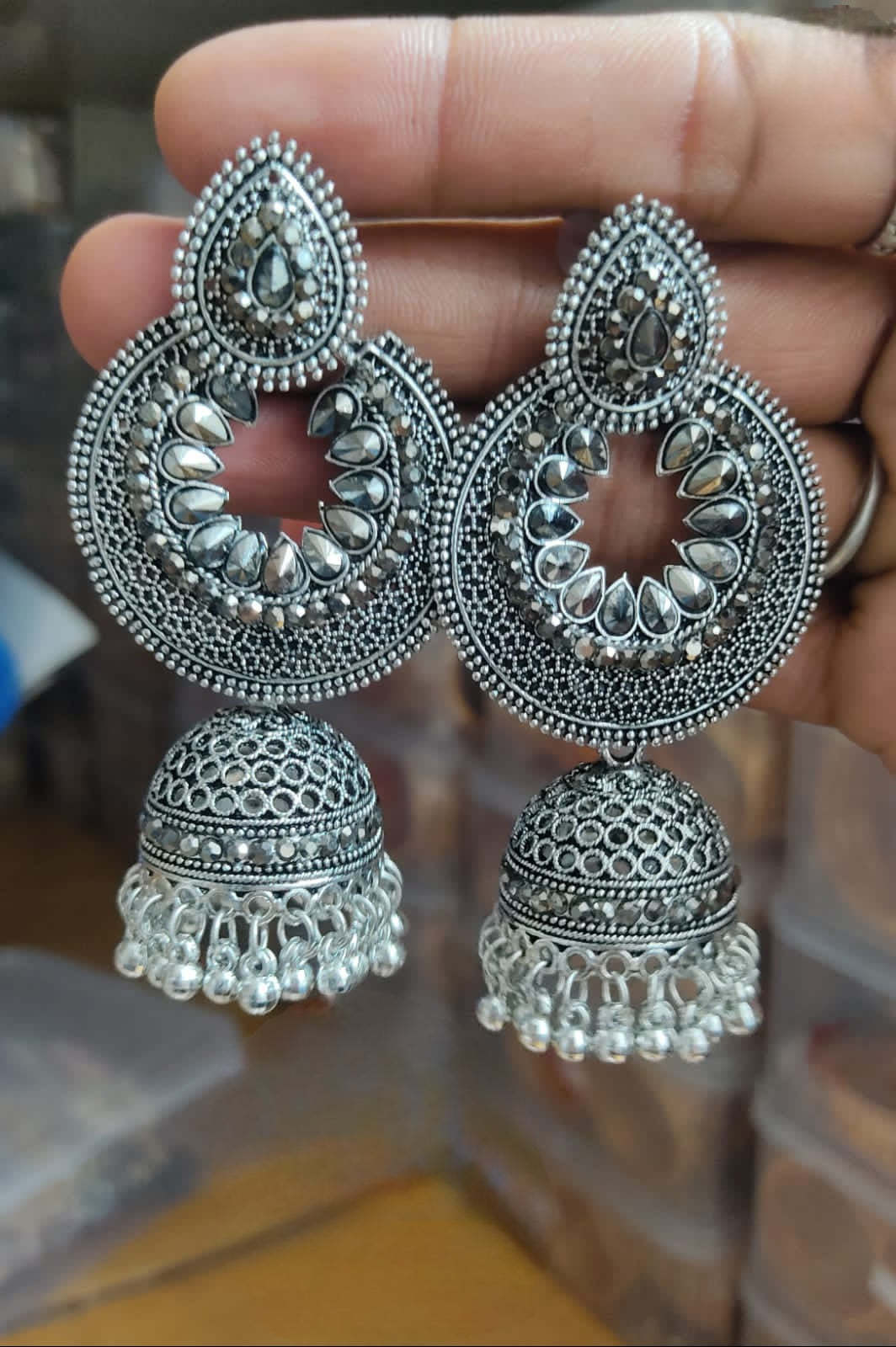22k Yellow Gold Earrings Jhumka Jewelry , Handmade Vintage Pure Traditional  Wedding Indian Style WEDDING Dangle Jhumki Earrings Chandelier - Etsy Norway