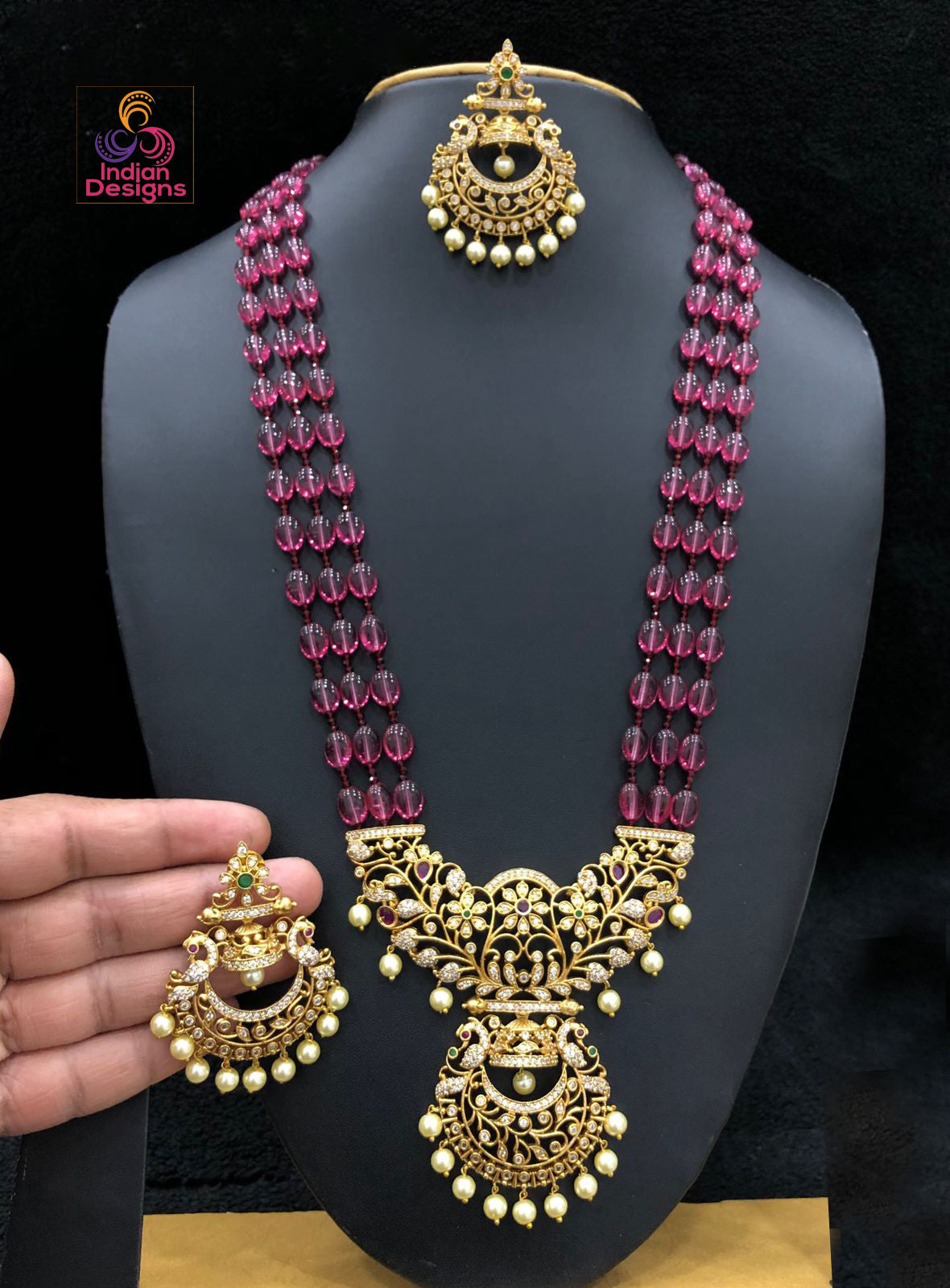 Designer Indian Mangalsutra Indian Jwellery for Women and Girl. - Etsy |  Black bead necklace, Gold fashion necklace, Black beaded jewelry