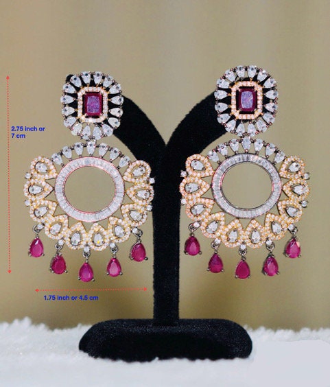 Leaf Shape Crystal Long Tassel Elegant Earrings Wedding - Temu