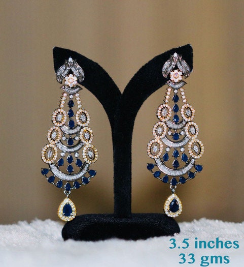 Husna Fashion Jewellery White American Diamond Earring for Women and Girls  at Rs 560/set in Mumbai