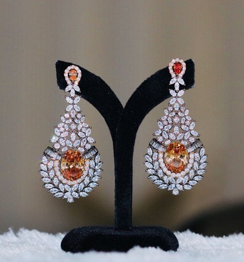 Marquise Star Stone Stud Earrings Sparkling Kammal Designs ER25098