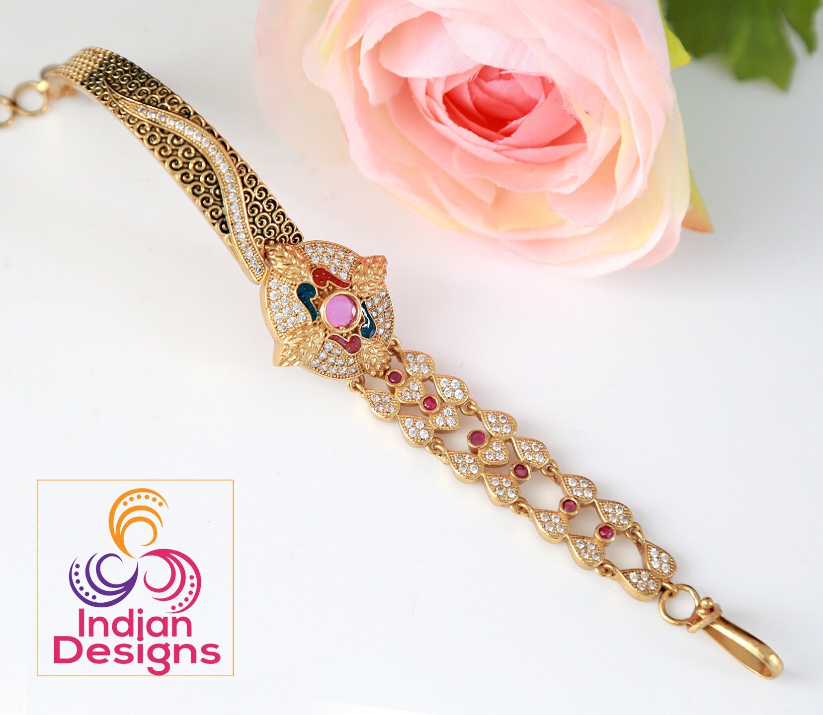 Round Round gold Design Men's Fashion Bracelet BR-128 – Rudraksh Art  Jewellery