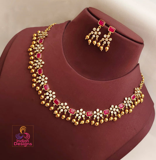 indian Jewelry necklace earrings kerala style ethnic gold