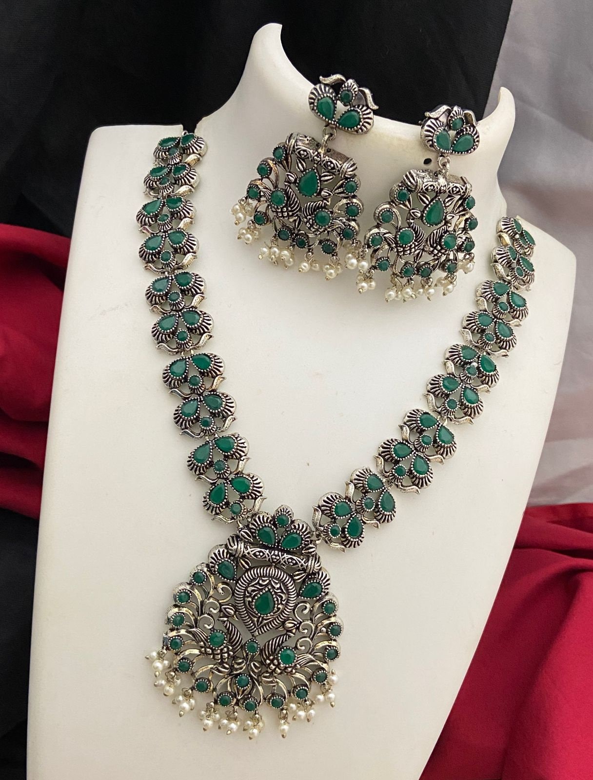 Buy Oxidised Jewellery and Explore Oxidised Jewellery with Saree Look –  Phuljhadi