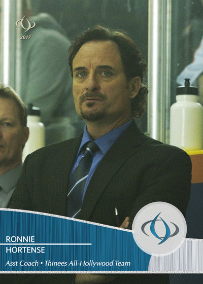 Coach Ronnie Hortense played by Kim Coates in the movie Goon (2011) is the assistant coach on the Thinees All-Hollywood Hockey team