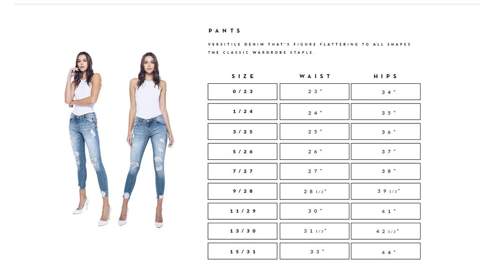 kancan size chart