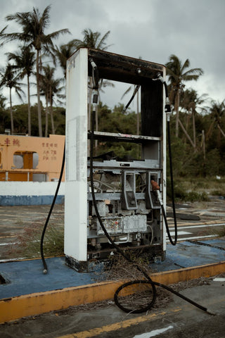 abandoned gas station and car wash in Taiwan