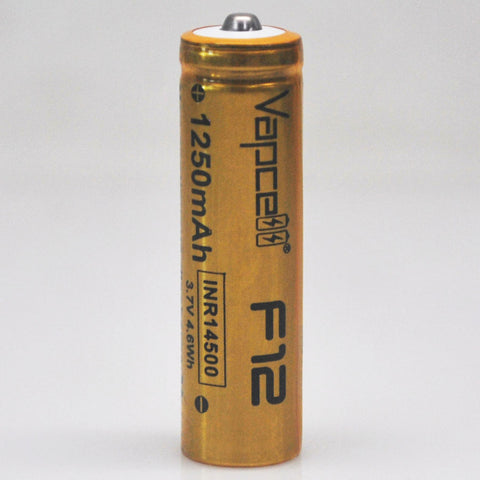 Vapcell F12 14500 3A Flat Top 1250mAh Battery