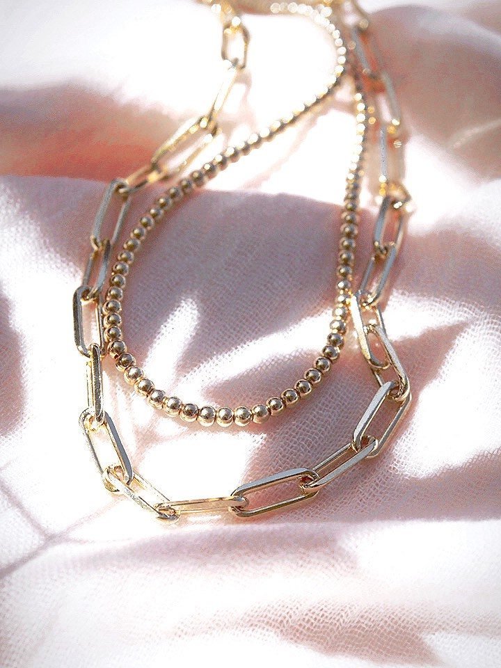 - Chunky Gold Layering Necklace Set - ke aloha jewelry