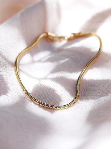 Gold Bracelet - Gold Filled Snake Chain Bracelet - Akela - ke aloha jewelry
