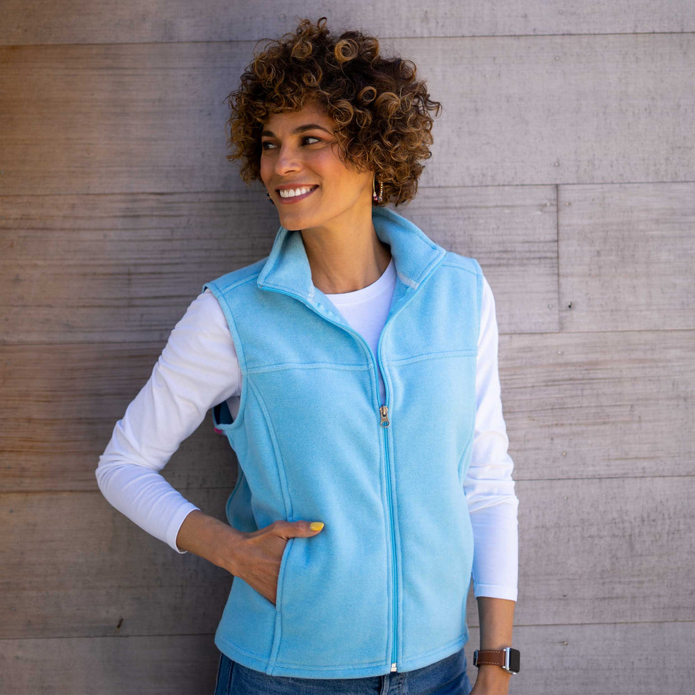 Women's Heather Fleece Vest – Dakini