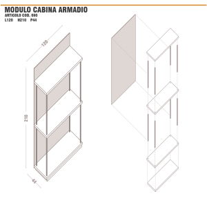 Walk-in closet structure module dimensions