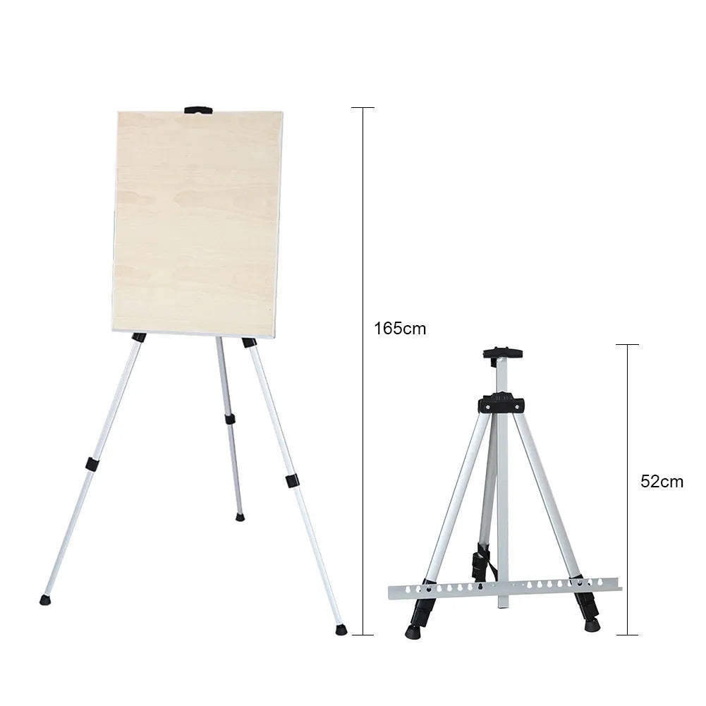 Aluminum Alloy Tripod Easel Display Bracket Folding Studio Painting Easel for Outdoor Traveling Accessories