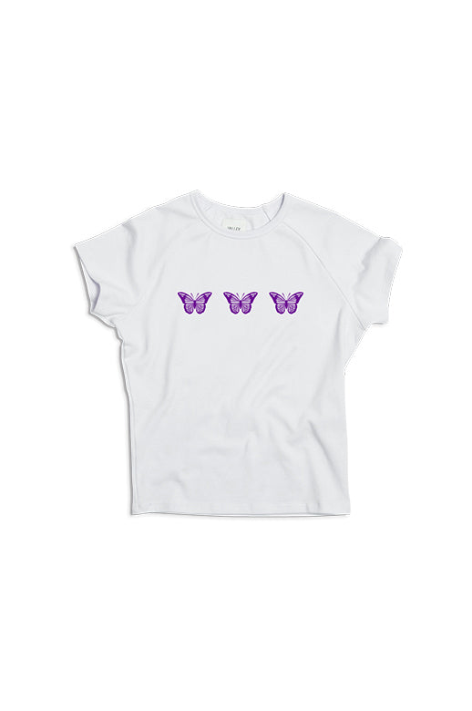 Butterfly Cropped Baby Tee