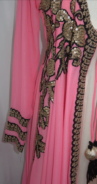Readymade Embroidered Pink Asian Style Dress