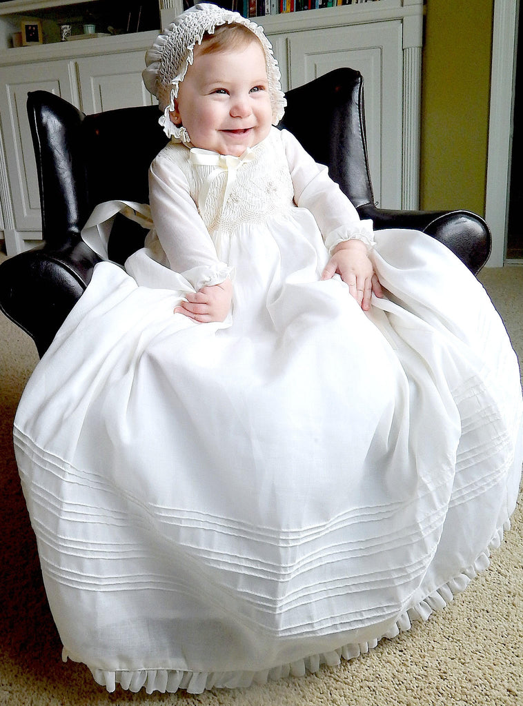 long sleeve dress for christening