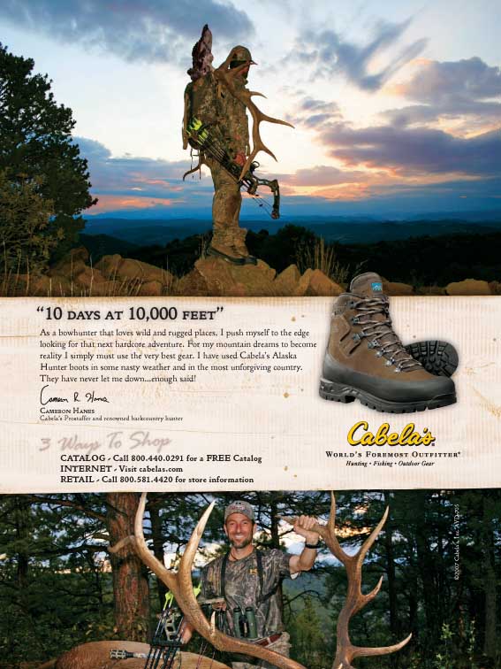 New Ads Featuring Cameron Hanes - Cabelas and Bohning