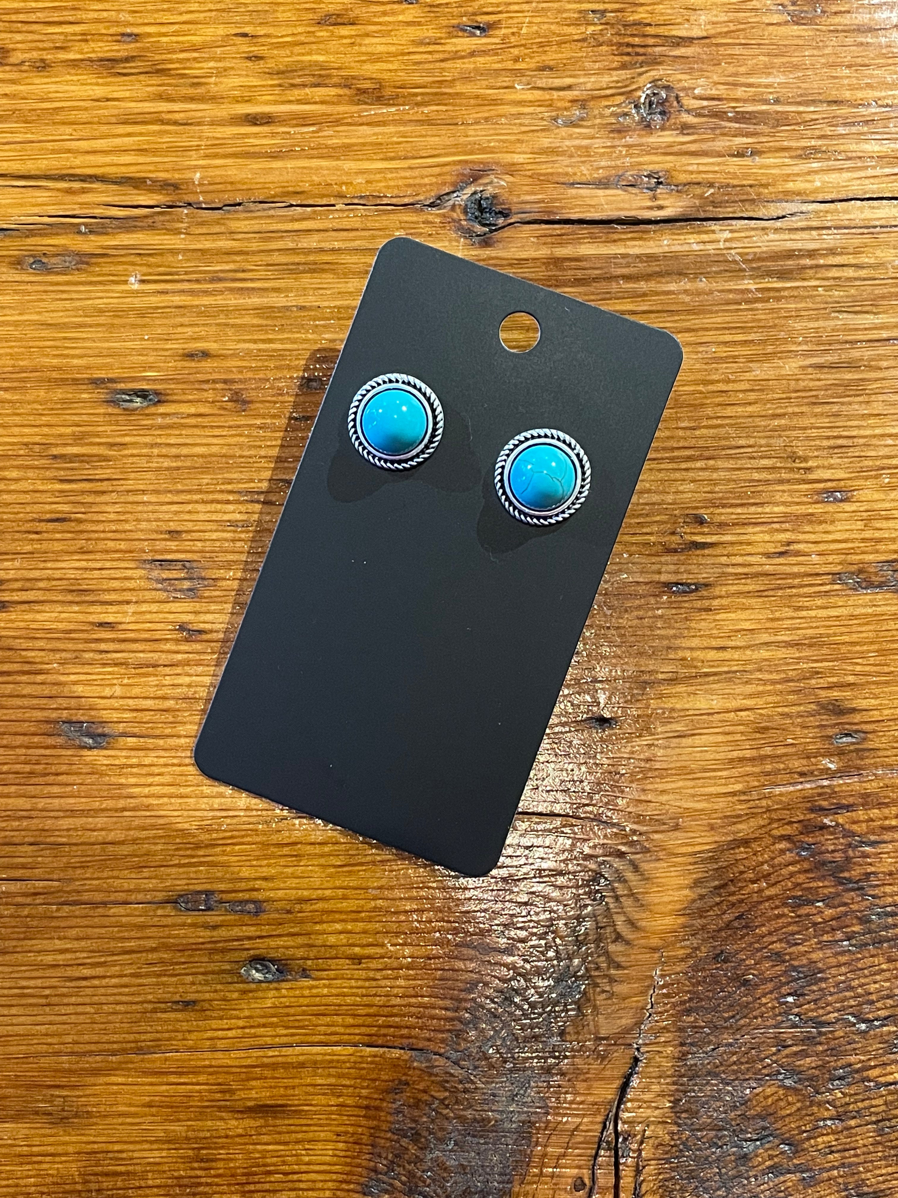 Turquoise Round Studs