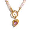 Picture of Natural Freshwater Pearl Heart Pendant Necklace