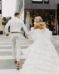 White tulle Dress engagement dress