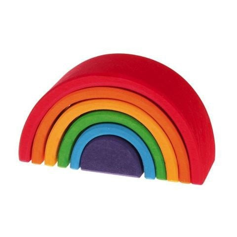 Grimm's - Houten Regenboog Stapelaar (6-delig) 17cm