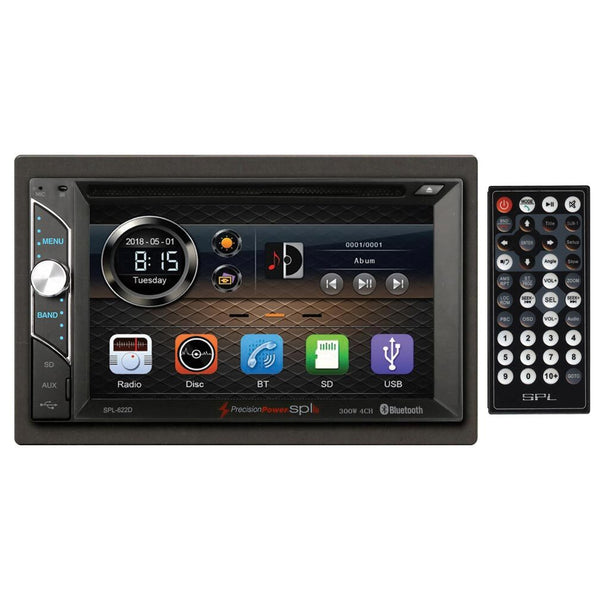 Precision Power SPL D.Din 6.2" touch screen AM/FM/BT/DVD/USB with remote