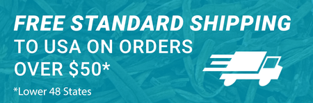 Free Standard Shipping to USA on orders over $50