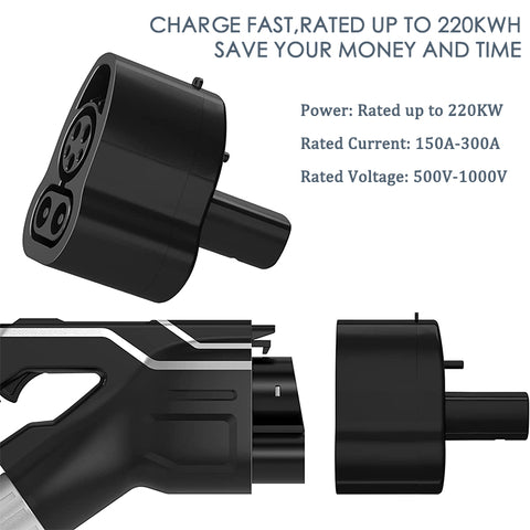 O2EVSE CCS1 to Tesla Charger Adapter,Max 150-200KW/250A Compatible with Tesla Model 3/S/X/Y, CCS1 Combo Charger Adapter for CCS Enabled Tesla Car Only,for Tesla Plug Portable Adapter Accessories