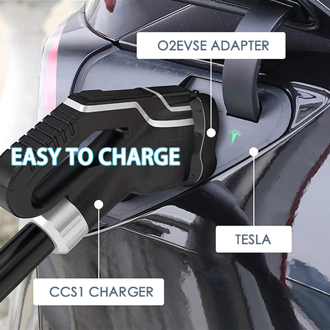O2EVSE CCS1 to Tesla Charger Adapter,Max 150-200KW/250A Compatible with Tesla Model 3/S/X/Y, CCS1 Combo Charger Adapter for CCS Enabled Tesla Car Only,for Tesla Plug Portable Adapter Accessories