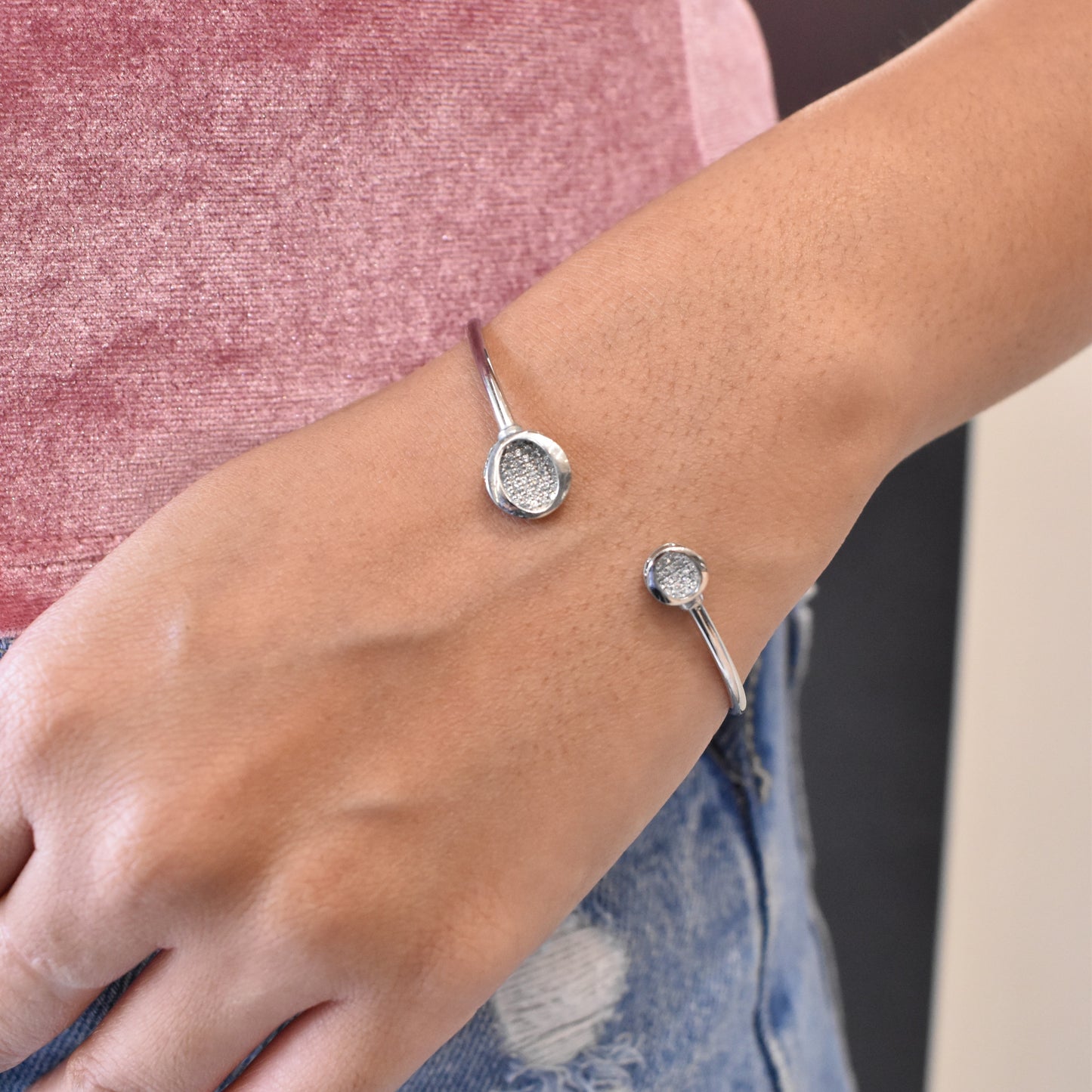 Pandora Jewelry Signature I-D Open Bangle Bracelet India | Ubuy