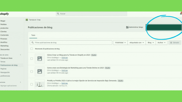 Cómo Crear un Blog para tu Tienda en Shopify en 2023 haz clic en Add blog post
