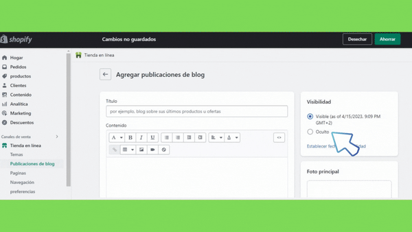 Cómo Crear un Blog para tu Tienda en Shopify en 2023 publica y promociona tu blog