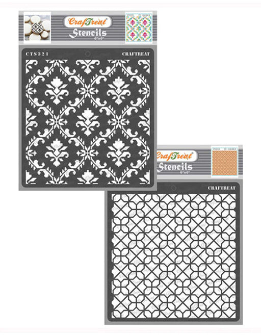 craftreat-stencil-paisley-and-border-cts123 —