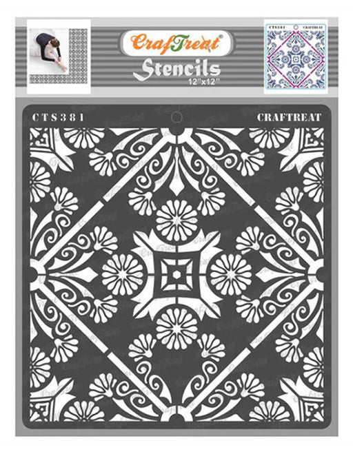 Top Notch 12 x 12 Floral Stencils - Stencils - Crafts & Hobbies
