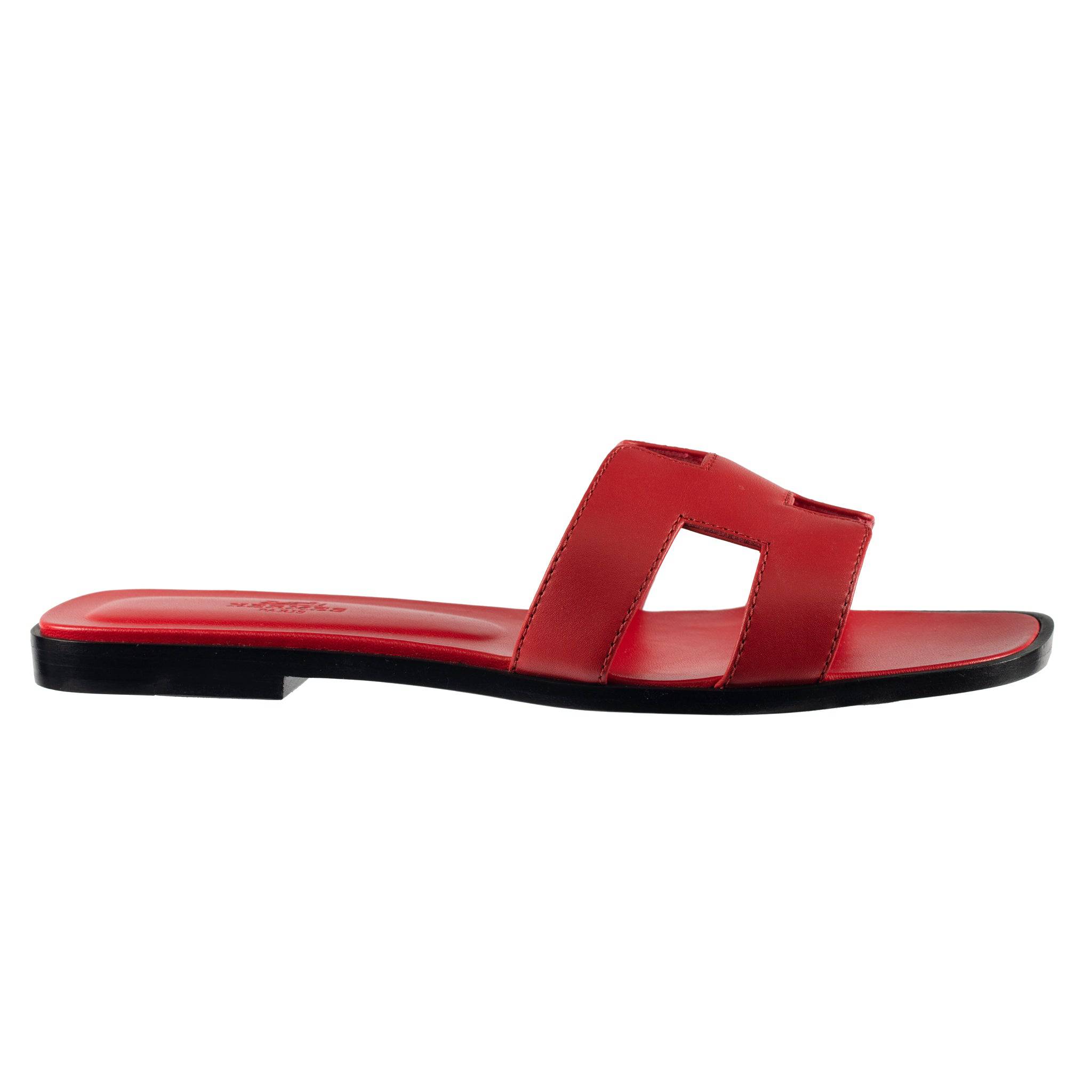 Hermes Oran Sandal Bleu / Orange