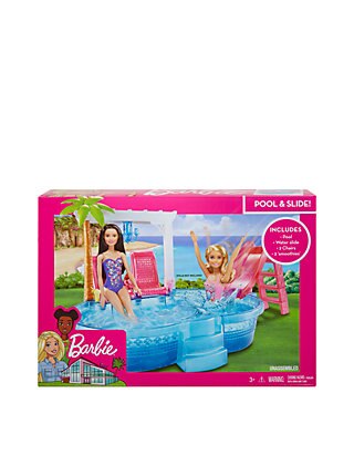 barbie pool and slide