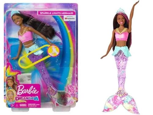 barbie mermaid lights doll