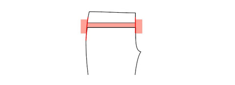 Graphic image illustrating pants lengthening