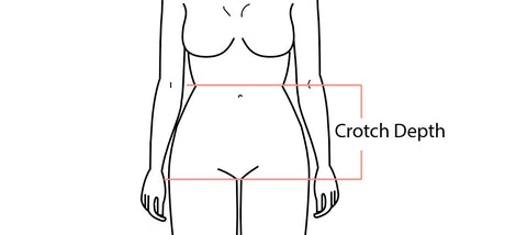 Graphic image illustrating crotch depth