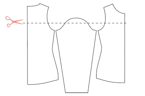Graphic image illustrating armscye and sleeve cap adjustment