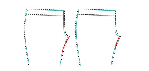 Graphic image illustrating size grading pants