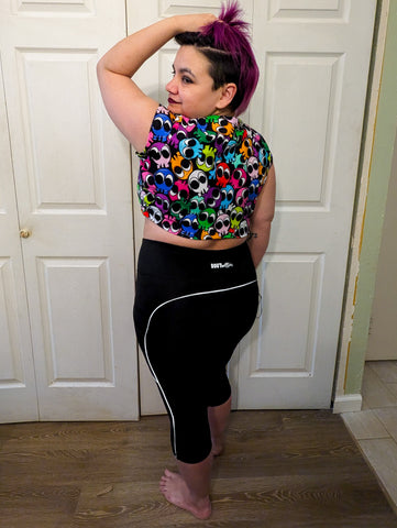 image of person wearing a printed crop top