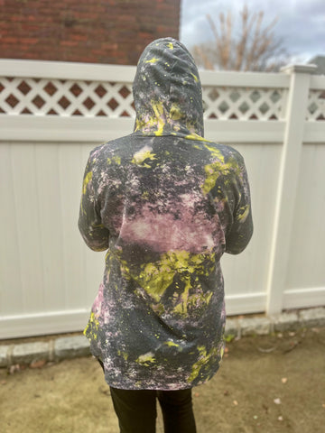 image of a person wearing a galaxy hoodie